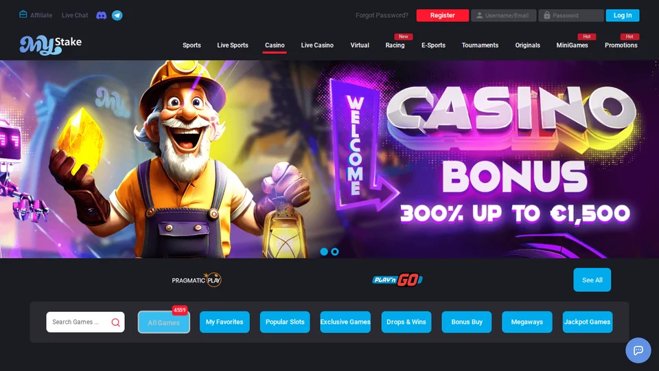 Aperçu du site MyStake
